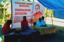 Sosialisasi Calon Bupati Kabupaten Sorong Selatan, Yunus Saflembolo. (Foto/Ist)