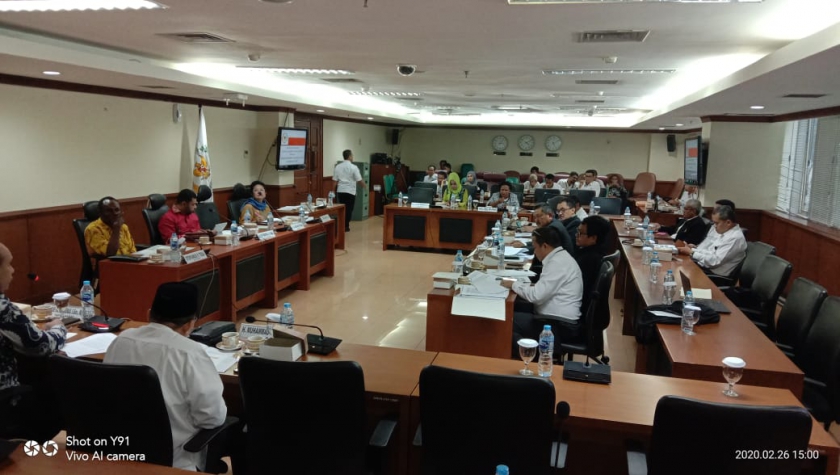 Rapat Kerja Pansus Papua DPD RI Bersama Badan Pemeriksa Keuangan Republik Indonesia di Kompleks DPD RI rabu, 26/02/2020. (Foto: Fren)