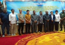 Deklarasi bersama MRP Provinsi Papua dan MRP Papua Barat, menyatakan kepala daerah di Kabupaten, Kota se-tanah Papua harus orang asli Papua. (Foto/Warpur)