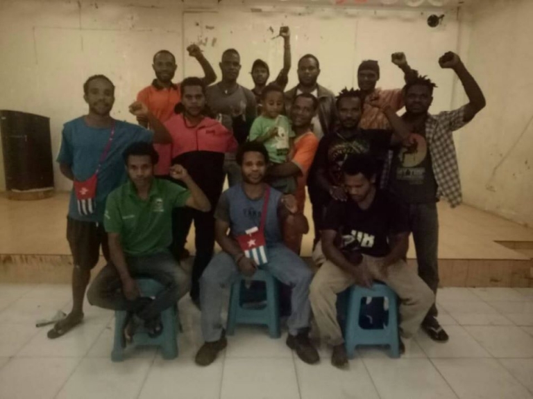 Mahasiswa Papua se-Sulawesi nyatakan sikap soal konflik di PT. Freeport.(Foto: Ist)