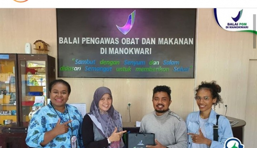 Ari Mahoklori adukan produk bermasalah ke BPOM (Foto : ig BPOM_Manokwari)