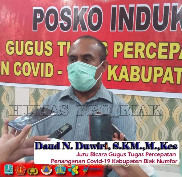 Daud N. Duwuri, Juru Bicara Gugus Tugas Percepatan Penanganan Covid-19 Biak Numfor