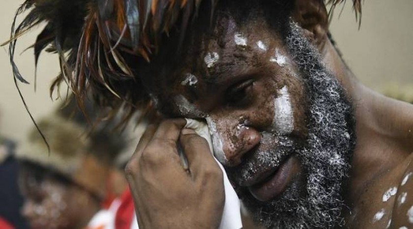 Tersangka makar, Ambrosius Mulait saat di Pengadilan Negeri Jakarta Pusat, Kamis (19/12/2019). (Foto: ANTARA/Nova Wahyudi)