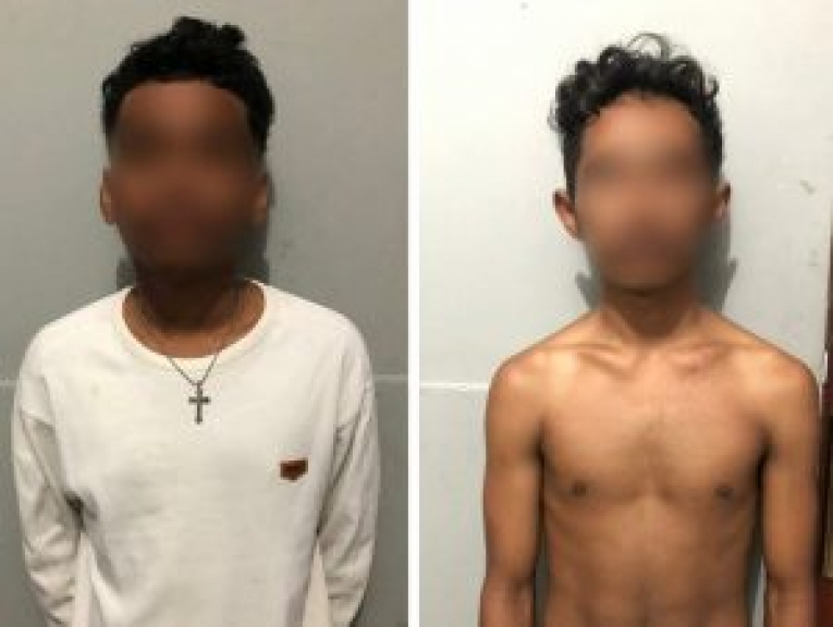 MA alias Matex (19) dan LNM alias Lucky (17) warga Bina Marga Tanah Hitam Distrik Abepura, Kota Jayapura, Papua  diamanakan Tim Delta Polresta Jayapura Kota dan Jatanras Polda Papua, Minggu (26/4) sore.