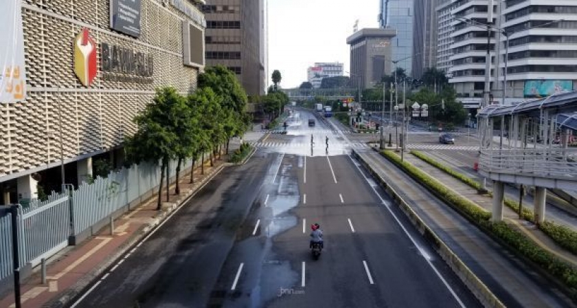 Penampakan suasana PSBB di Jakarta (Foto: ist)