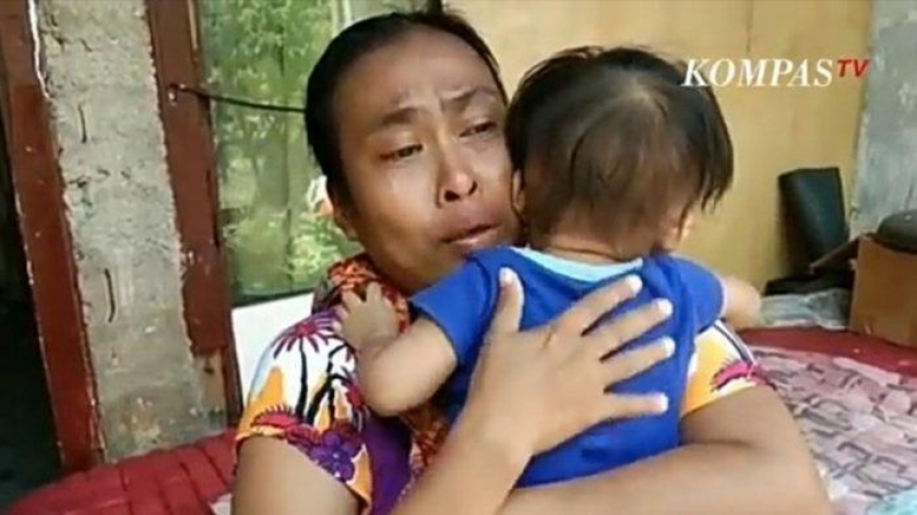 Yuli, salah satu warga Serang yang hidup kelaparan karena tak ada makanan di tengah pandemi corona (Foto: Kompas TV)