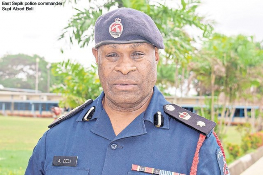 Komandan polisi Sepik Timur (PPC), Supt Albert Beli (foto: doc the national)