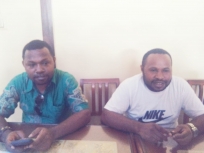 DPD Partai Perindo Kabupaten Manokwari Aloysius Siep, SE dan Ketua Pemuda Adat Papua Barat, Daud Yelimolo 