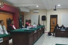Tapol Papua saat menjalani sidang di Balik Papan. 