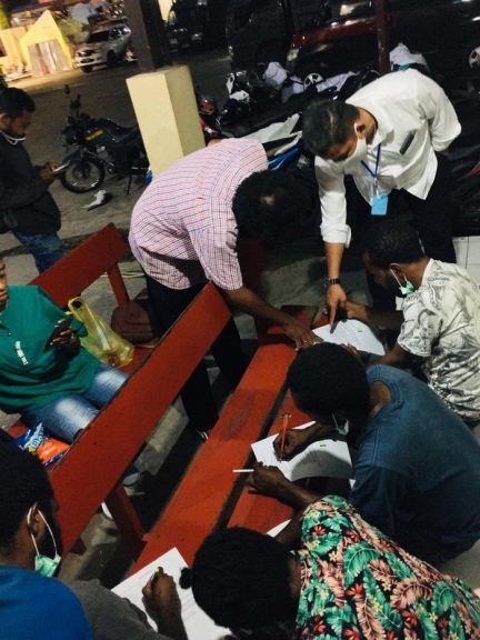 Mahasiswa Universitas Sains dan Teknologi kota Jayapura saat di Polres Jayapura (Foto: istimewa)