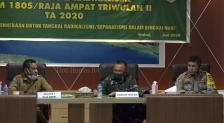 Forkopimda saat gelar rapat pada Selasa 16/6/20, dihadiri  Muhidin Umalelen, S.Sos. M.Ec.Dev., Dandim 1805 Raja Ampat, Kapolres Raja Ampat, para Tokoh Agama dan Tim Satgas Covid-19.