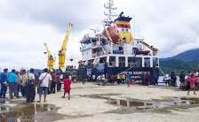 Pelabuhan Depapre yang baru diresmikan menjadi Tol Laut Trayek T-19, 27 Januari 2021