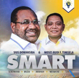 Pasangan Calon Sius Dowansiba dan Mozes Rudy F. Timisela pada Pilkada Manokwari.  [Foto: ist]