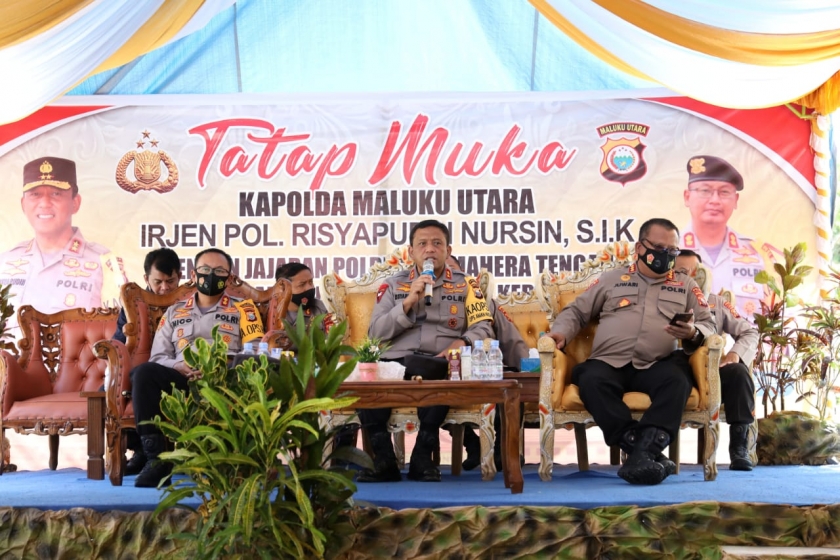 Kapolda Maluku Utara saat lakukan peninjauan ke Polres Halmahera Tengah (Foto Humas Polda Malut)
