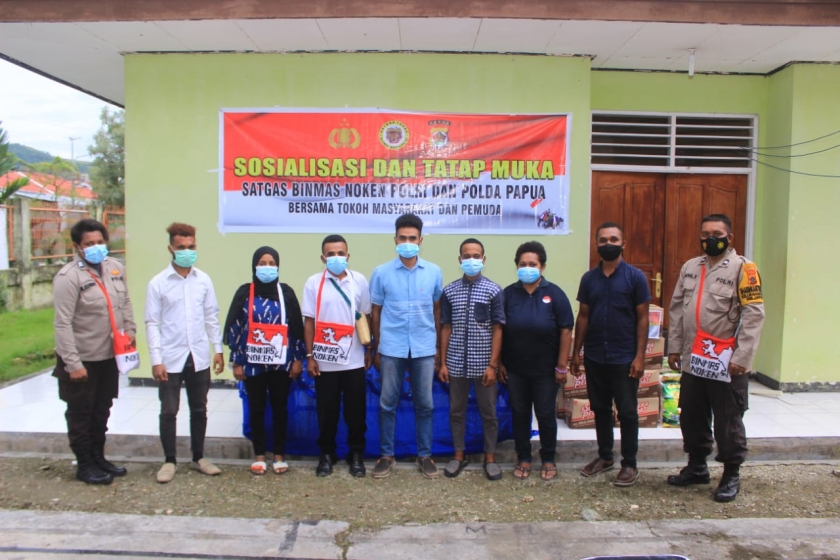 Binmas Noken Polri dan Polda Papua Sambangi Mahasiswa Fak-Fak di Jayapura. [Foto: Dok. Humas Polda Papua]