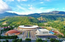 Stadion olahraga Papua yang diunggah Presiden Jokowi pada Senin (15/3). [Foto: akun instagram @jokowi]