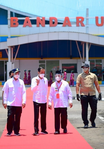 Agenda Kunjungan Kerja Presiden Joko Widodo saat Peresmian Bandara Kuabang Kao, Pada Rabu, (24/3). [Foto: ist]