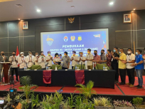 Bimbingan Teknis (Bimtek) III Entry Tahap II (By Name) bagi Operator Koni Se- Indonesia di, Jayapura, Senin (29/3/2021).