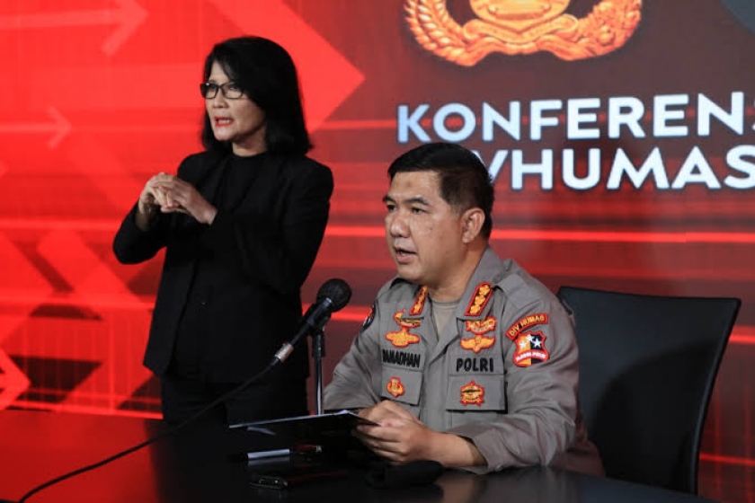 Kabag Penum Divisi Humas Polri Kombes Ahmad Ramadhan di Mabes Polri, Jakarta Selatan, Selasa (30/3/2021). [Foto: Humas Polri]