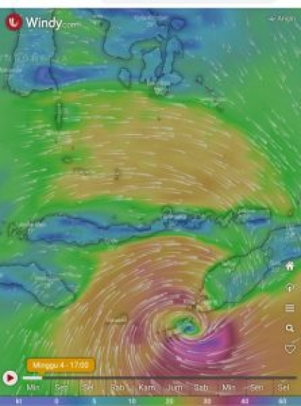 La Nina di NTT. [Foto: windy.com]
