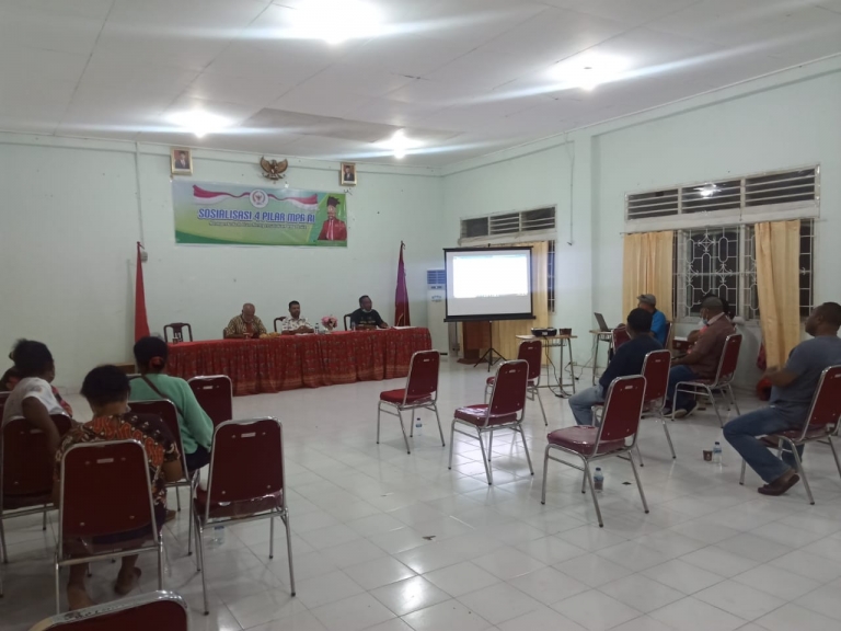 Rapat panitia Mubes Byak di kabupaten Manokwari, Sabtu (24/4/2021). [Foto: JP/WRP]