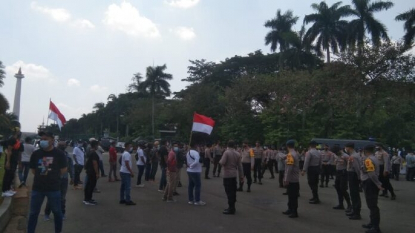 Pemuda Cinta NKRI (PECI) Gagalkan Aksi Massa Aliansi Mahasiswa Papua.