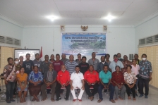 Rapat dan sosialisasi Mubes Byak yang berlangsung di aula kampus Sanggeng Manokwari, Sabtu (1/5/2021). [Foto: WRP]