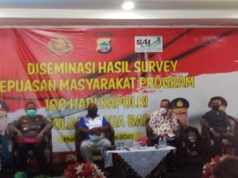 Polda Papua Barat Gelar Diseminasi Hasil Survei 100 Hari Kerja Kapolri. [Foto: JP/Rolly]