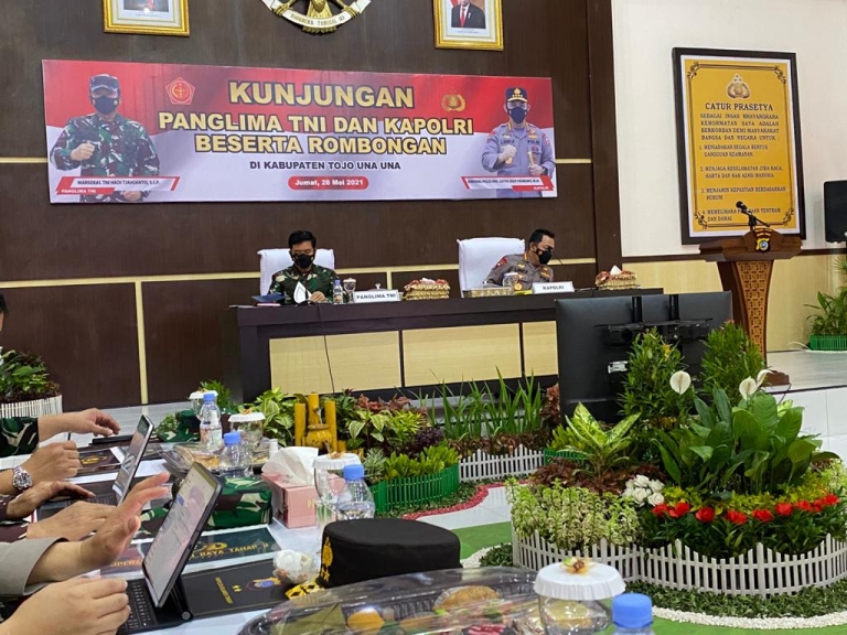 Panglima TNI dan Kapolri Pastikan Negara Tak Akan Kalah dari Teroris. [Foto: ist]