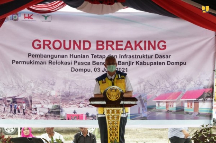 Groundbreaking Pembangunan Huntap Bagi Masyarakat Terdampak Bencana di NTB. [Foto: Kementerian PUPR]