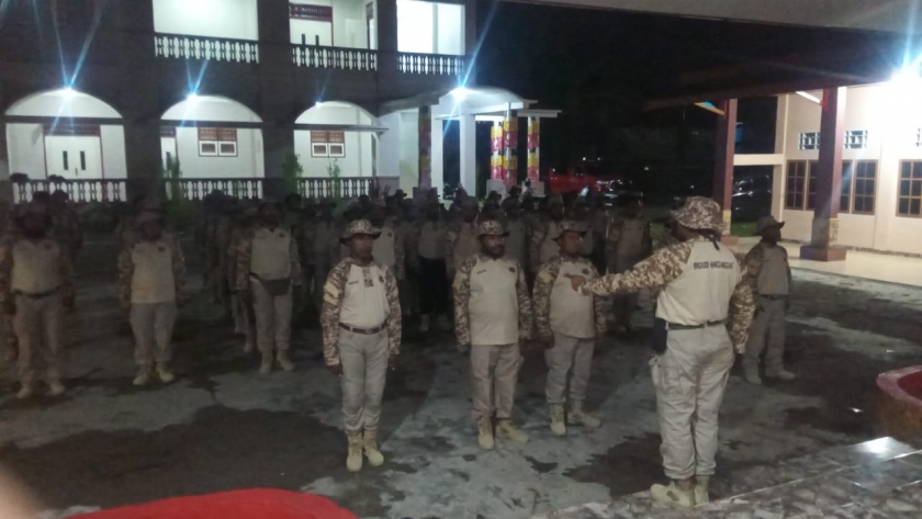 Satgas Man Ganggan Dikukuhkan Amankan Mubes Byak Papua Barat