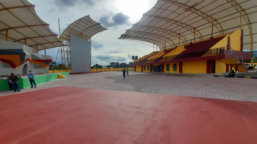 Venue Panjat Tebing PON Papua Berstandar Internasional. [Foto: ist]