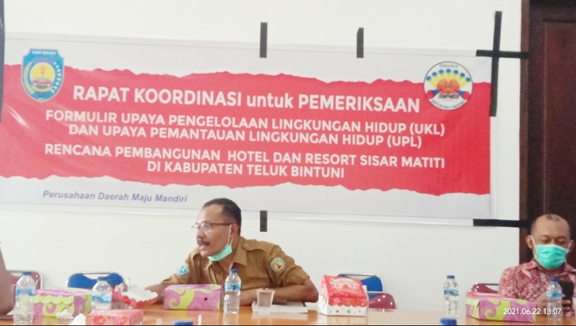 Perusda Bintuni Gelar Rapat Koordinasi Bahas Amdal Resort Sisarmatiti. [Foto: JP/MW]