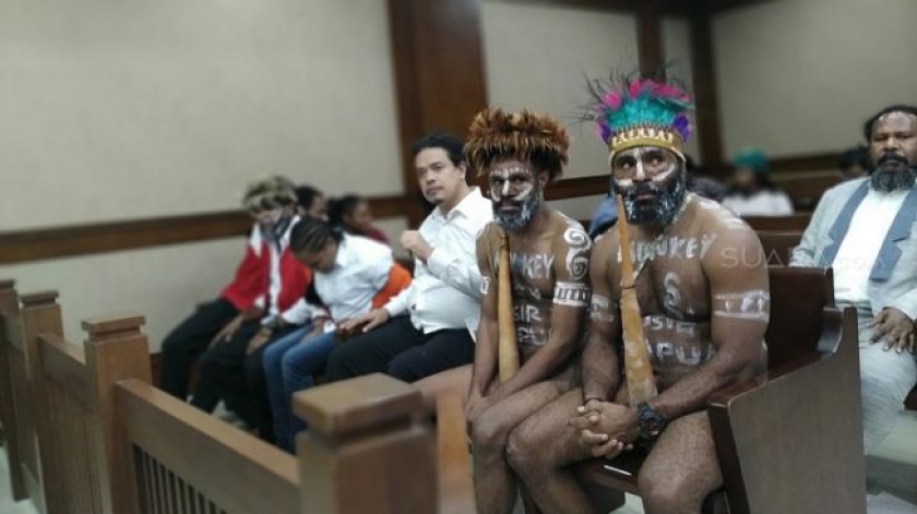 Dua Tahanan asal Papua di PN Jakarta Pusat (Ist)