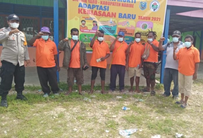 Gandeng Masyarakat Polres Nabire Terapkan Desa Siaga Covid-19. [Foto: tribratanews]