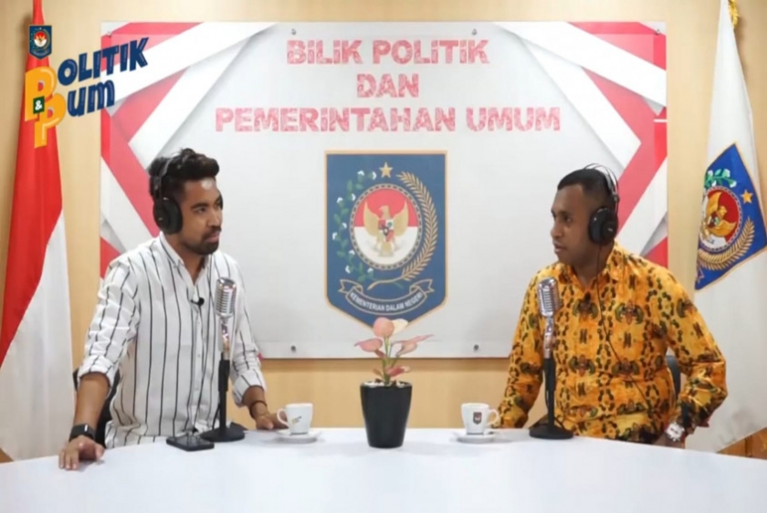Podcast Kemendagri: Pemuda Papua Bicara Nasionalisme. [Foto: Kemendagri]