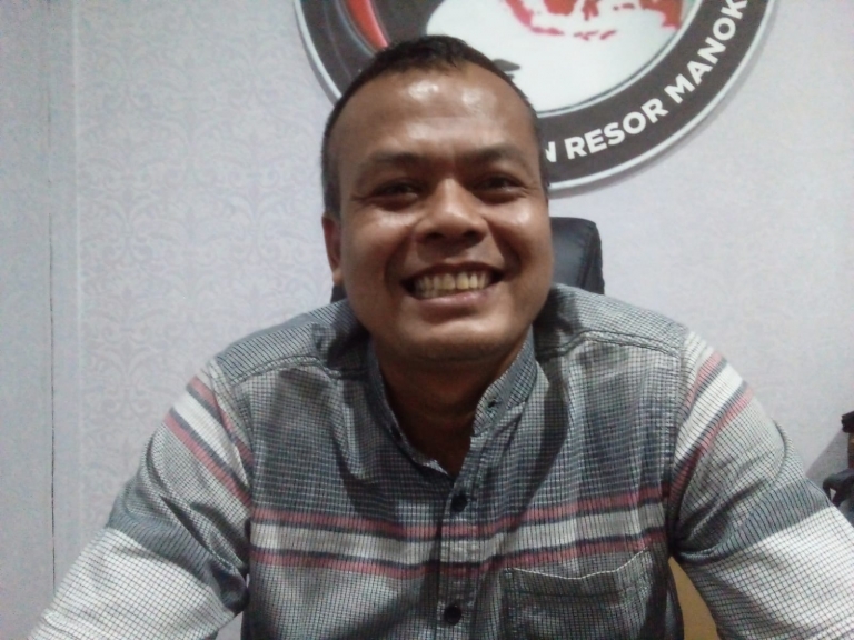 Kasat Narkoba Polres Manokwari Iptu Masudi. [Foto: JP/Rolly]