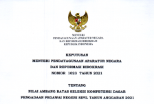 Kementerian PANRB Tetapkan Nilai Ambang Batas SKD CPNS 2021