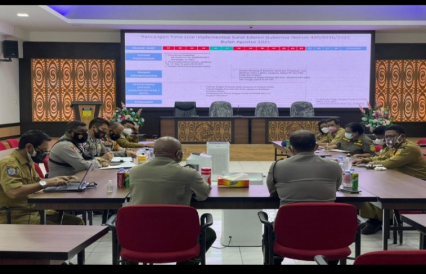 Satgas COVID-19 Papua Mulai Lakukan Operasi Penyekatan. [Foto: Pemprov Papua]