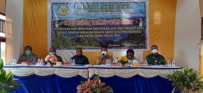 Masyarakat Adat Kaptiau Khawatirkan Dampak Limbah Industri Sawit. [Foto: Polres Sarmi]