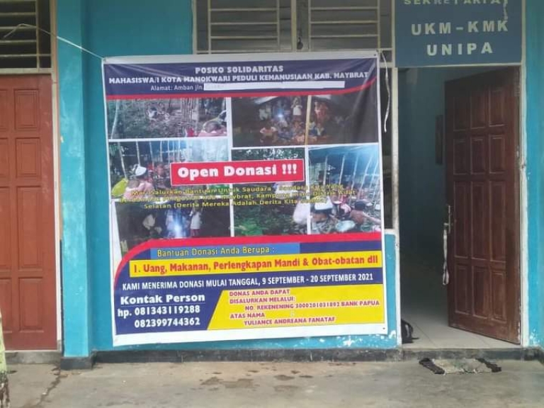 Aksi Galang Dana Mahasiswa di Manokwari bagi Pengungsi Kisor