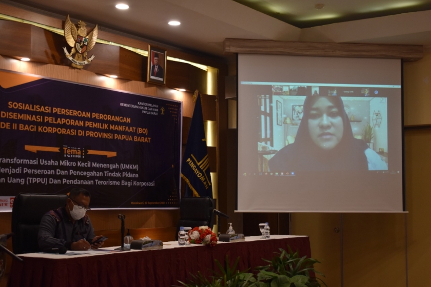 STIH Manokwari Pimpin Sosialisasi Perseroan Kemenkum HAM Papua Barat.