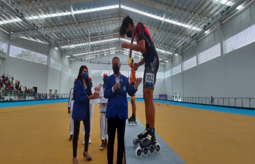 Luar Biasa! Kontingen Papua Raih 4 Medali Emas Cabor Sepatu Roda. [Foto: Pemprov Papua]