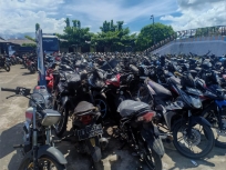 Gratis! Barang Bukti Kendaraan Dapat Diambil di Lantas Polres Manokwari. [Foto: Rolly]