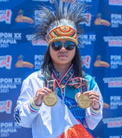 Hebat! Annisa Fabiola Sumbang Emas untuk Papua Cabor Selam Laut. [Foto: Dok Humas PB PON XX]
