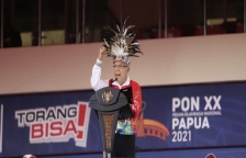 Wapres Ma'ruf Amin saat tutup PON XX Papua. [Foto: Pemprov Papua]