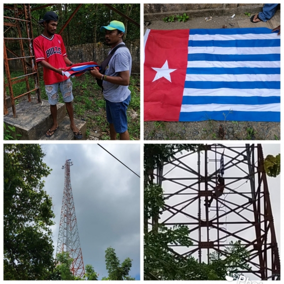 Masyarakat Sambut Aksi Heroik Kodim Manokwari Turunkan Bintang Kejora. [Foto: ist]