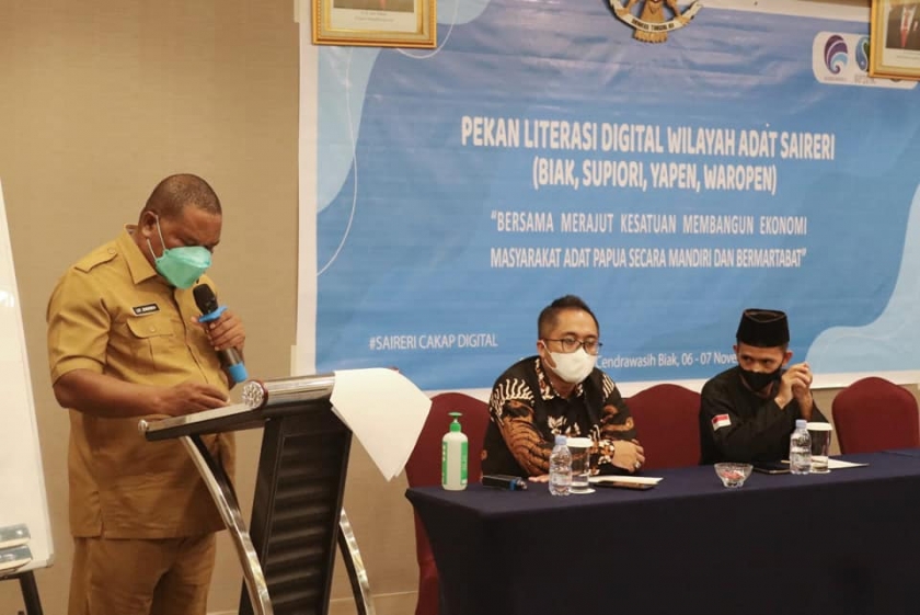 Pekan Literasi Digital Dorong Kreativitas Masyarakat Adat Saireri. [Foto: Humas Pemkab Biak]