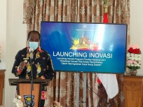 Bupati dan Sekertaris LAN RI Launching 41 Inovasi Kabupaten Sorong. [Foto: Diskominfo Kab  Sorong]