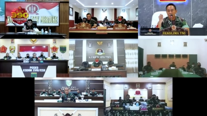 Mabes TNI Lakukan Perubahan Satgas di Papua-Papua Barat. [Foto: Tangkapan Layar Youtube Jenderal TNI Andika Perkasa]